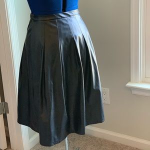 Faux Leather Midi Skirt